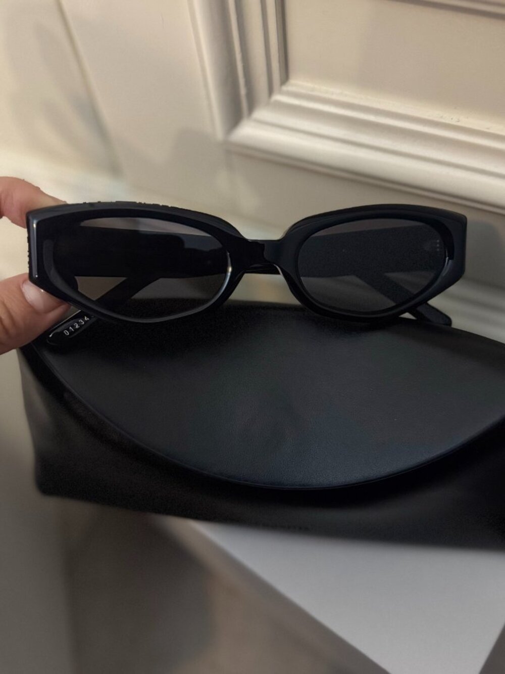 Authentic Maison Margiela x Gentle Monster MM003 Black Angular Cat-Eye Sunglasse